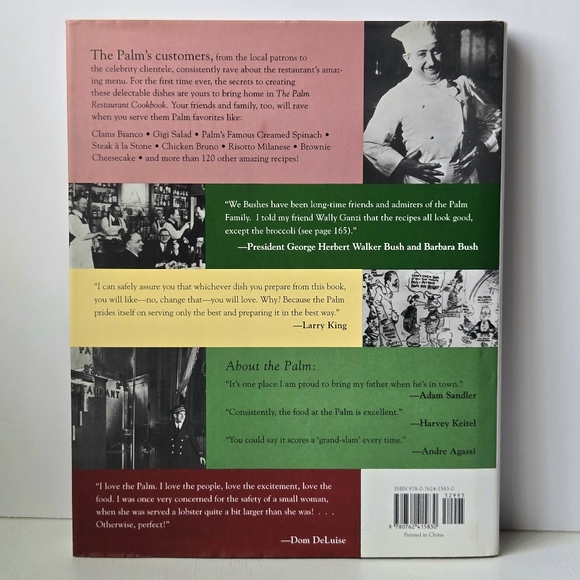 VTG Rare '03 SIGNED The Palm Restaurant Cookbook, Hardcover w Dust Jacket, EUC - Picture 3 of 15